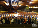 Students and graduates of the Diplomatic School in the Plenary Hall of the Parliamentary Assembly of the Council of Europe, Strasbourg