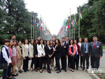 Students and graduates of the Diplomatic School on the UN office premises in Geneva