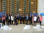 Students and graduates of the Diplomatic School at the UN library in Geneva