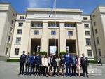 Students of the Diplomatic School in front of the UN office in Geneva